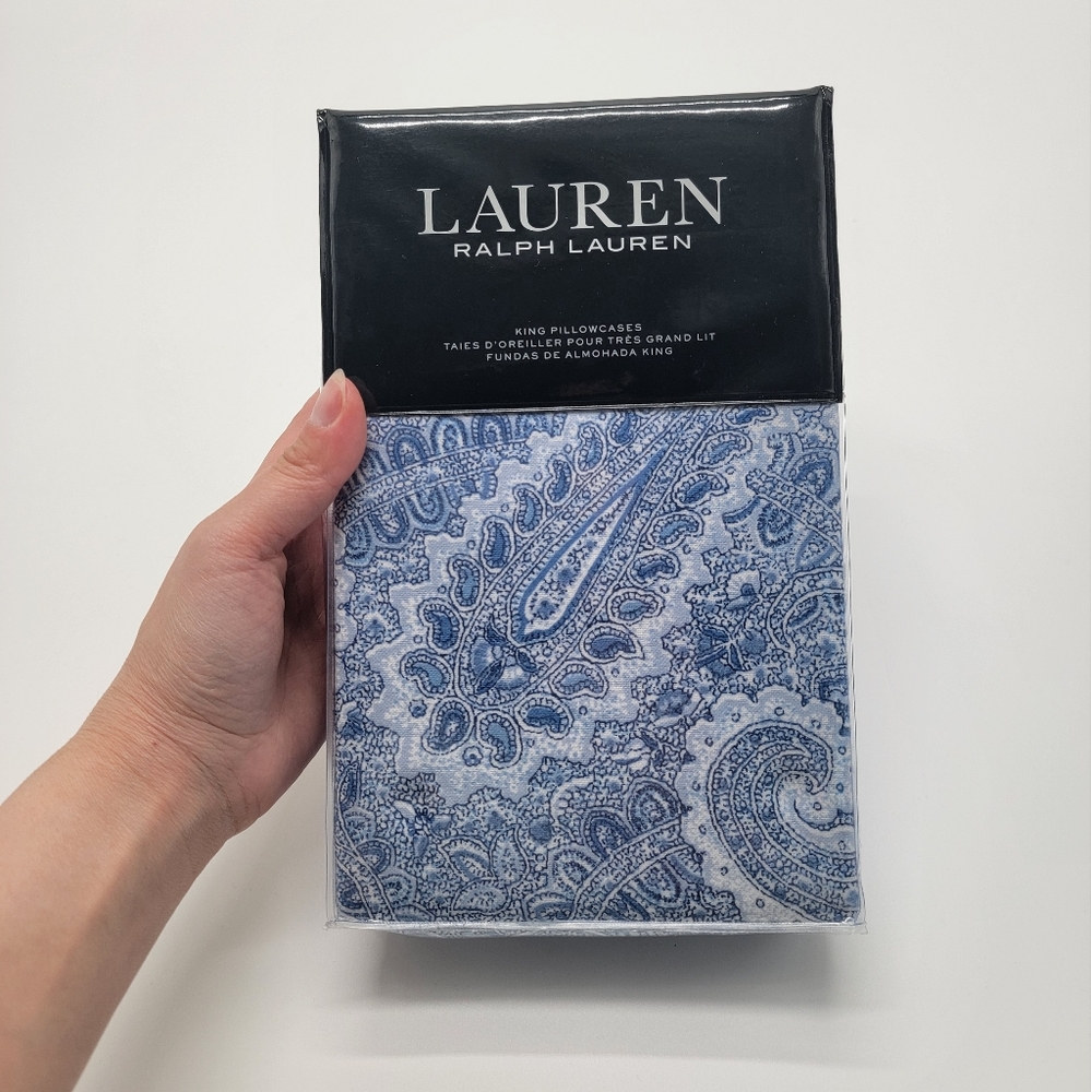 2 KING Ralph Lauren BANTRY PAISLEY Pillowcases